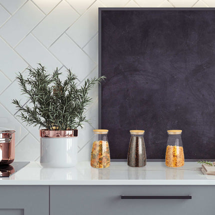 Storage jars with lids in a set of 3