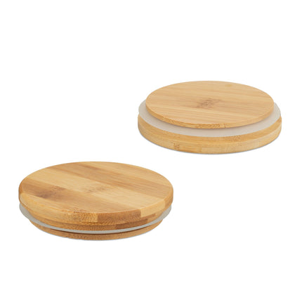 Storage jars with lids in a set of 3