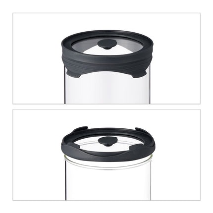 Storage jars with lids set of 3