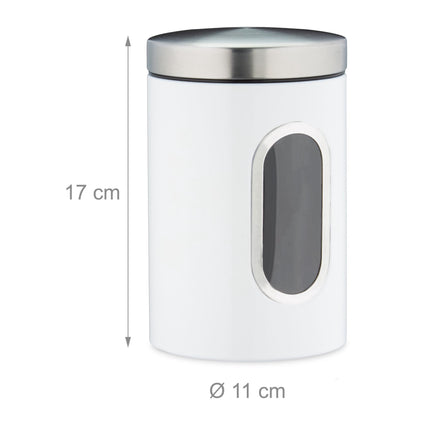 Storage jar with viewing window