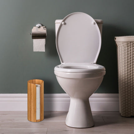 Rangement de rouleaux de papier toilette en bambou