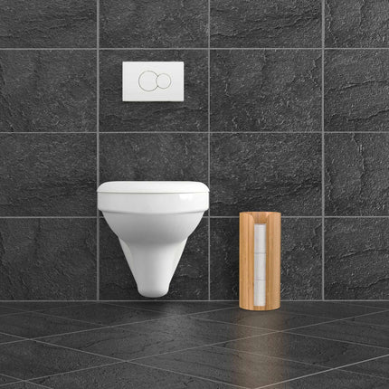 Rangement de rouleaux de papier toilette en bambou