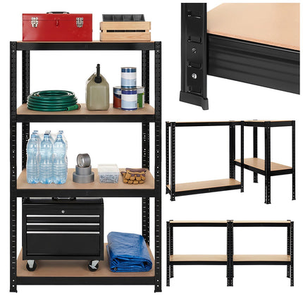 Lagerregal - schwarz 150x75x30 Bigstreen
