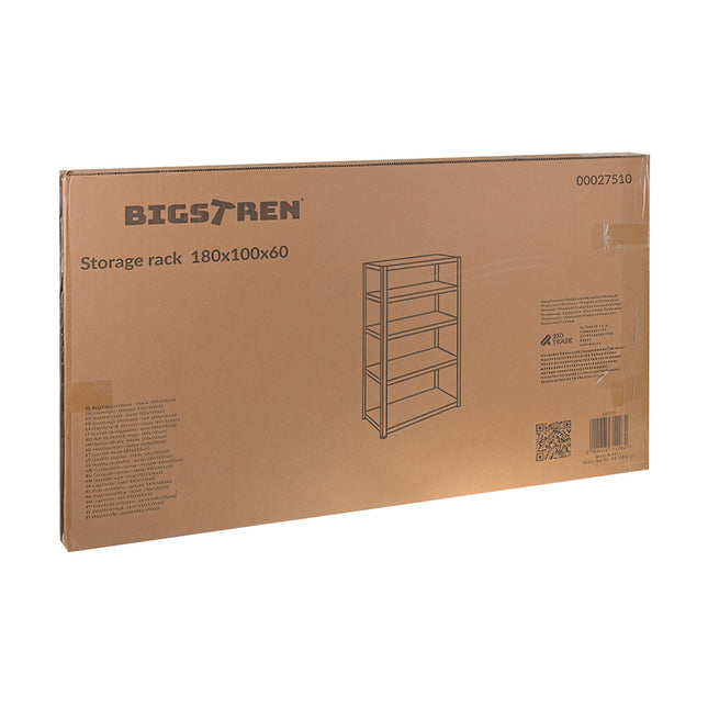 Lagerregal - schwarz 180x100x60 Bigstreen