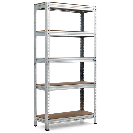Storage rack with 5 adjustable shelves, heavy-duty rack, load capacity up to 500 kg, 150 x 75 x 30 cm