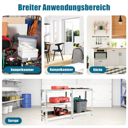 Storage rack with 5 adjustable shelves, heavy-duty rack, load capacity up to 500 kg, 150 x 75 x 30 cm