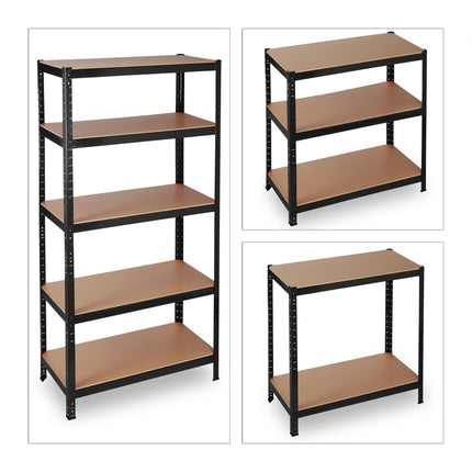 Étagère de rangement 180x90x60 noire