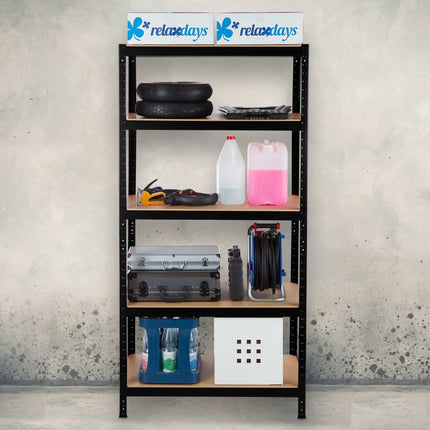 Étagère de rangement 180x90x60 noire