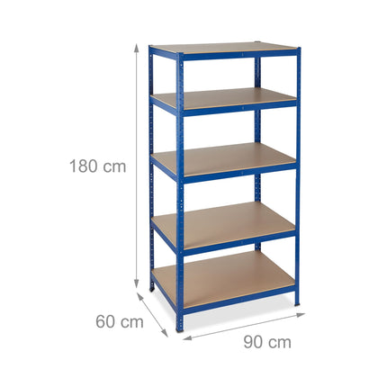 Storage shelf 180x90x60 blue