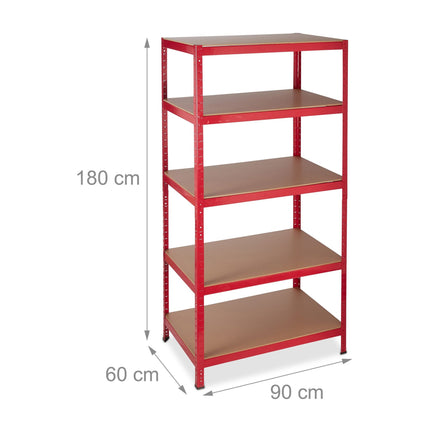 Lagerregal 180x90x60 rot