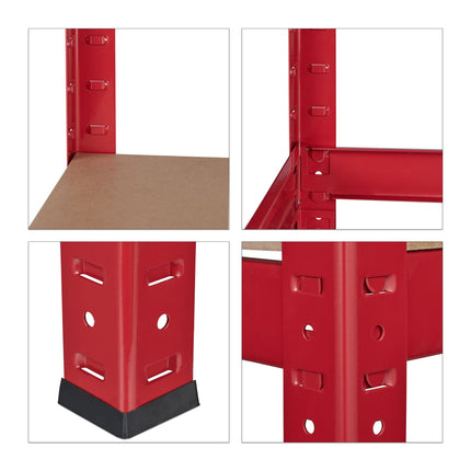 Lagerregal 180x90x60 rot