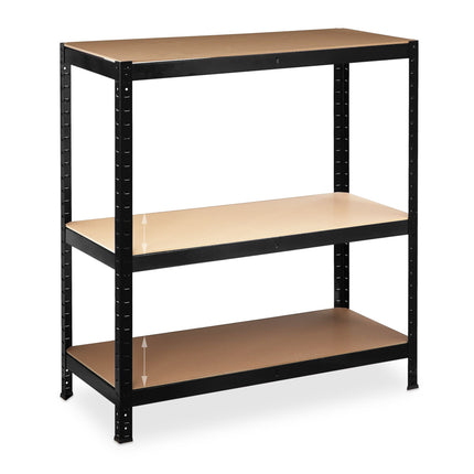 Lagerregal 220 cm hoch, schwarz