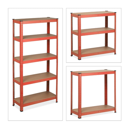Storage shelf red