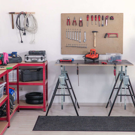 Storage shelf red