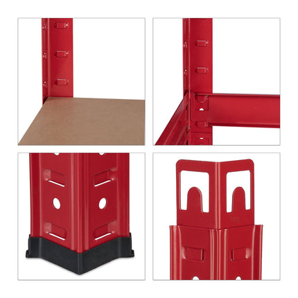 Storage shelf red