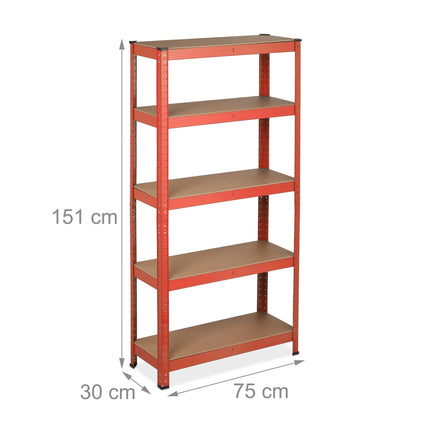 Storage shelf red