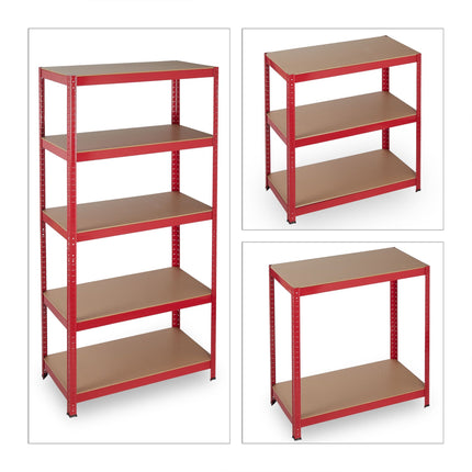 Storage shelf red
