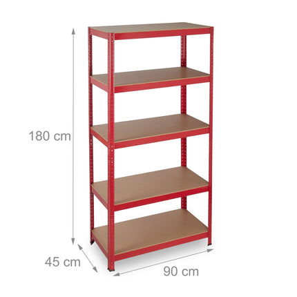 Storage shelf red