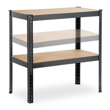 Storage shelf with 4 shelves black