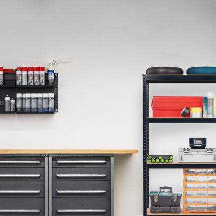 Storage shelf with 4 shelves black