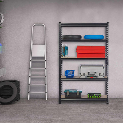 Storage shelf with 4 shelves black