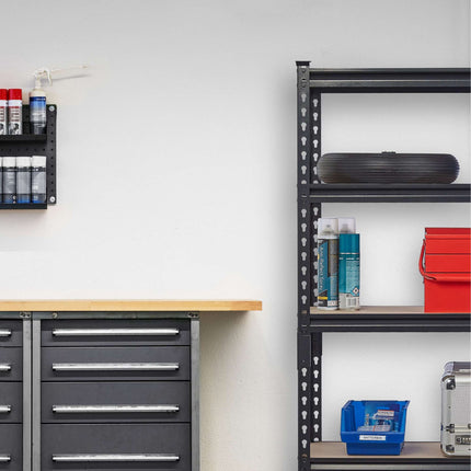 Storage shelf with 4 shelves black