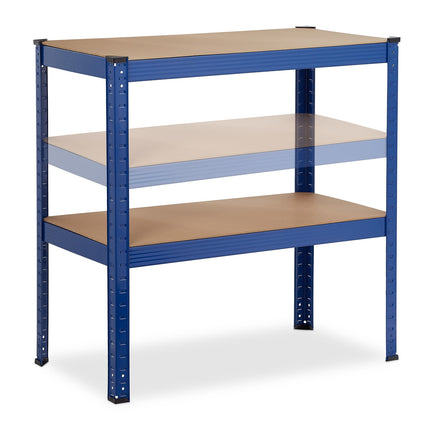 Storage shelf with 4 shelves blue