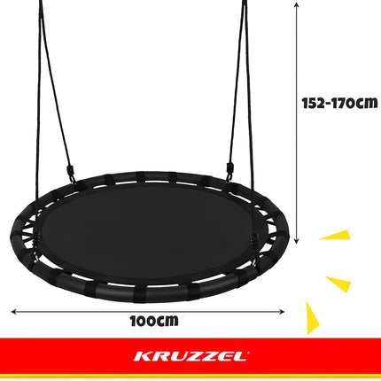 Stork's nest swing 100 cm black