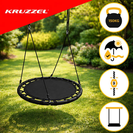 Stork's nest swing 100 cm black