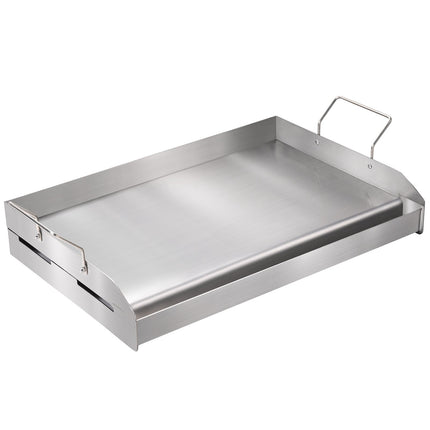 Stove Top Griddle Pan, 23.5x16in Stainless Steel, Grease Groove