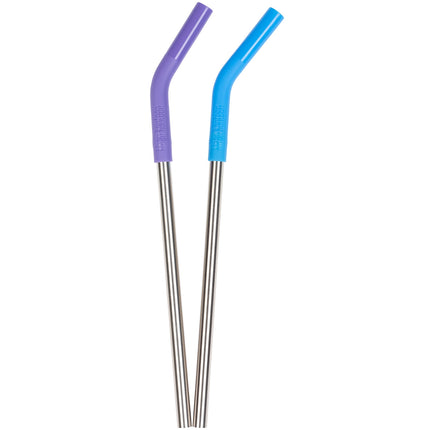Lot de 2 pailles multicolores de 8 mm