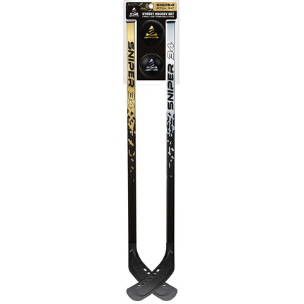 Street Hockey Set, 2 Sticks 87 cm, Ball & Puck
