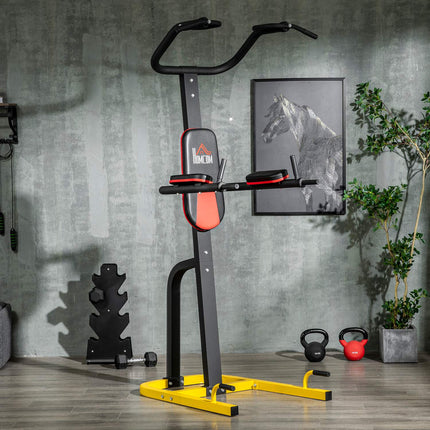 Multifunktionale Dip-Station für Klimmzüge und Bauchmuskeltraining, Stahl