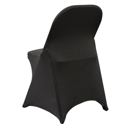 Stretch Spandex Folding Chair Covers, Black, 30-Pack