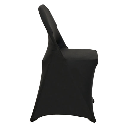 Stretch Spandex Folding Chair Covers, Black, 30-Pack
