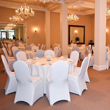Stretch Spandex Folding Chair Covers, White, 100 Pack
