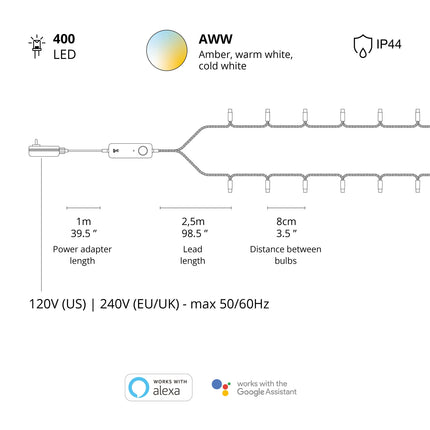 Guirlandes de 400 LED AWW Gen.II Gold Edition
