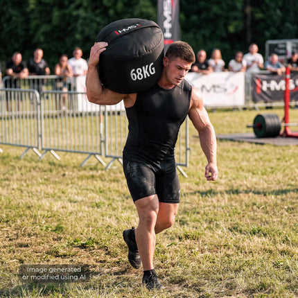 Strongman Sandbag, Empty, Fillable Up to 68 kg, Nylon, Inner Filling Bag