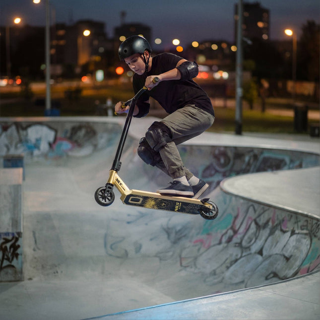 Freestyle koloběžka, PU kolečka 110mm, ložiska ABEC7