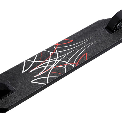 Stunt Scooter with Aluminium Deck and Rear Foot Brake, Black-Red, Max 100 kg