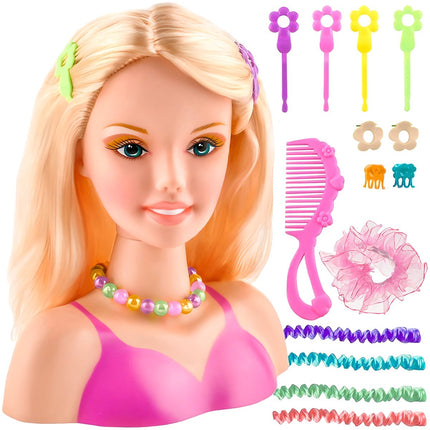 Tête de coiffure avec accessoires 23437