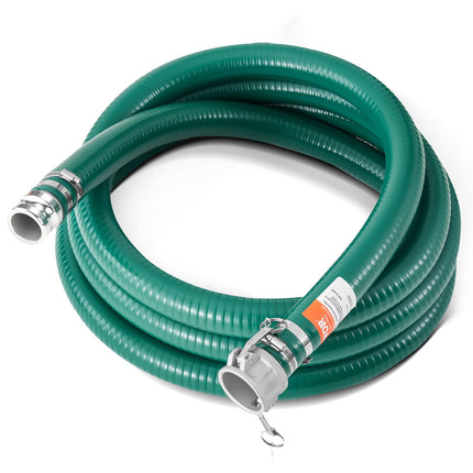 Suction Hose 2 In x 20 Ft with Camlock, Aluminum