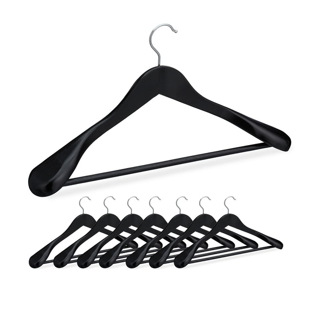 Suit Hangers with Wide Shoulder Support, Set of 8