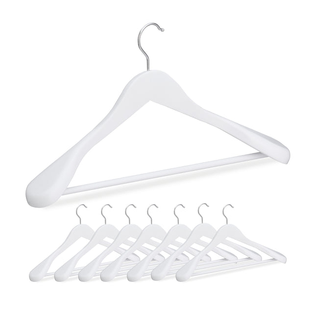 Suit Hangers with Wide Shoulder Support, Set of 8