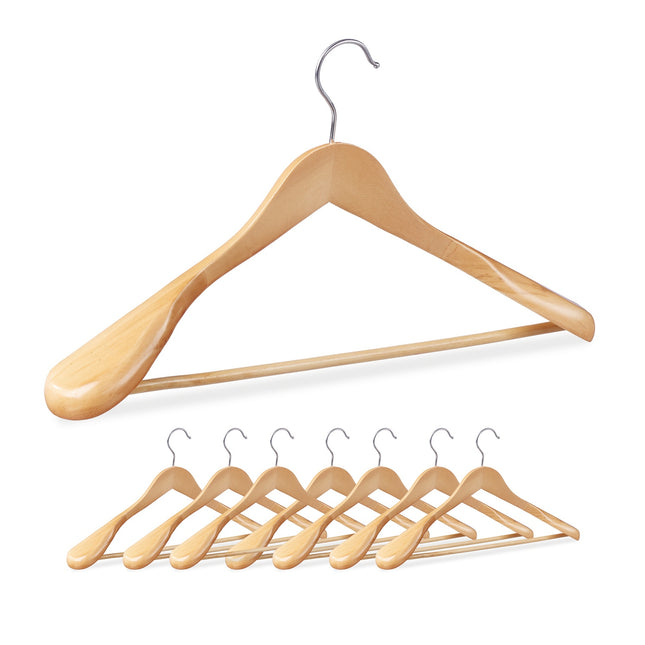 Suit Hangers with Wide Shoulder Support, Set of 8