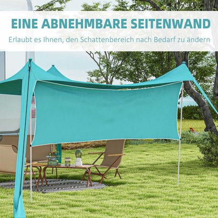 Wasserdichte Sonnenschutzmarkise für den Dachhimmel, 3x3x2M Mit Stahlstangen