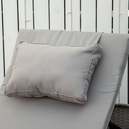 Verstellbare Sonnenliege aus Polyrattan mit Kissen, klappbares 2-in-1-Design