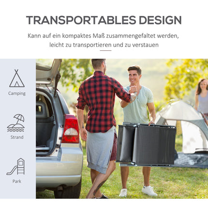 Verstellbare graue Sonnenliege mit Kissen, klappbares Metall