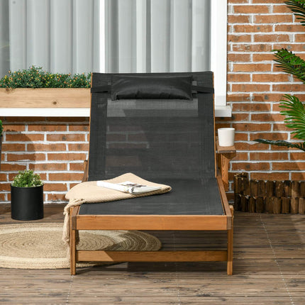 Verstellbare Sonnenliege für den Garten, 85x200 cm, 120 kg Tragkraft