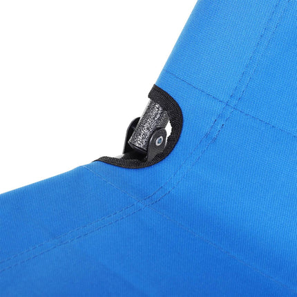 Chaise longue de plage pliable à 2 niveaux, coussin, chaise longue de jardin, métal bleu, tissu Oxford, 135 x 60 x 89 cm